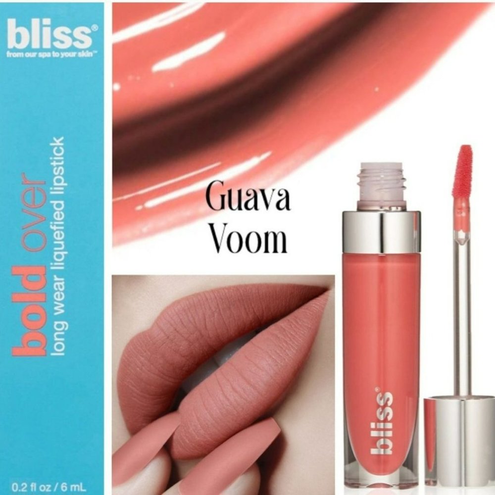 Bliss boldover longwearing liquefied lipstick gua-va va voom